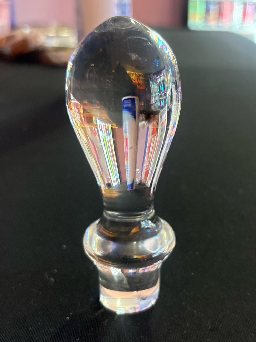 Vintage Clear Glass Decorative Bottle Stopper - Home Accents
